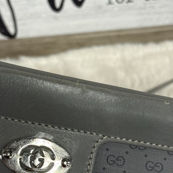 Vintage Gucci Ophidia Micro GG Monogram Gray Leather Crossbody Bag Purse Italy - Picture 8 of 14